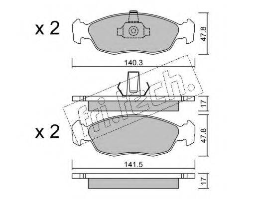 FRI.TECH. 1591 Комплект гальмівних колодок, дискове гальмо