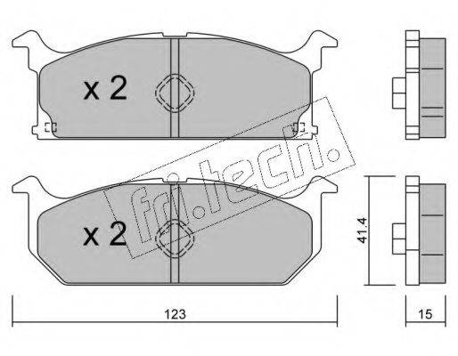 FRI.TECH. 4310 Комплект гальмівних колодок, дискове гальмо