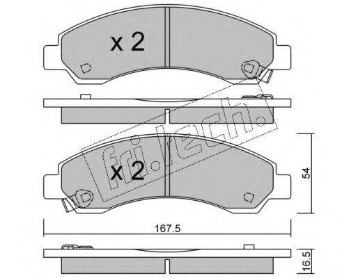 FRI.TECH. 9050 Комплект гальмівних колодок, дискове гальмо