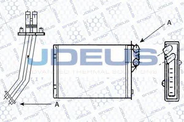 JDEUS 223M49 Теплообмінник, опалення салону