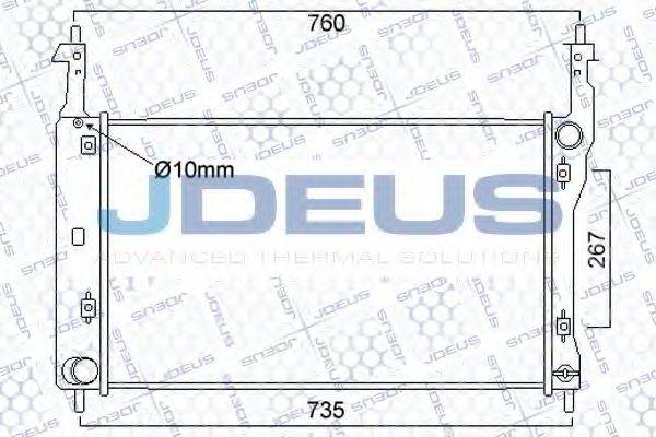 JDEUS 020M69 Радіатор, охолодження двигуна