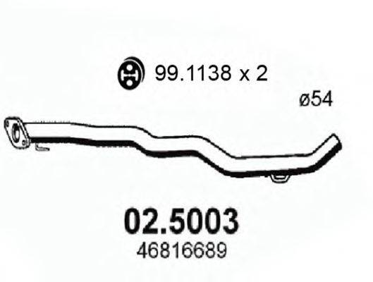 ASSO 025003 Труба вихлопного газу