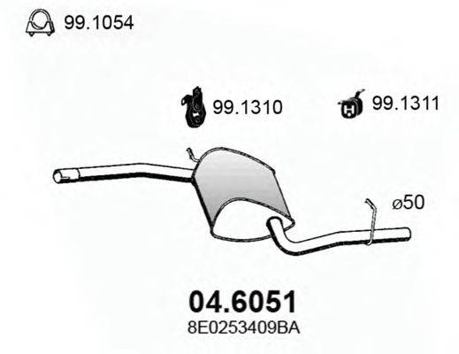 ASSO 046051 Середній глушник вихлопних газів