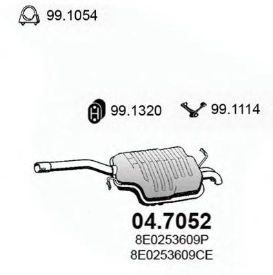 ASSO 047052 Глушник вихлопних газів кінцевий