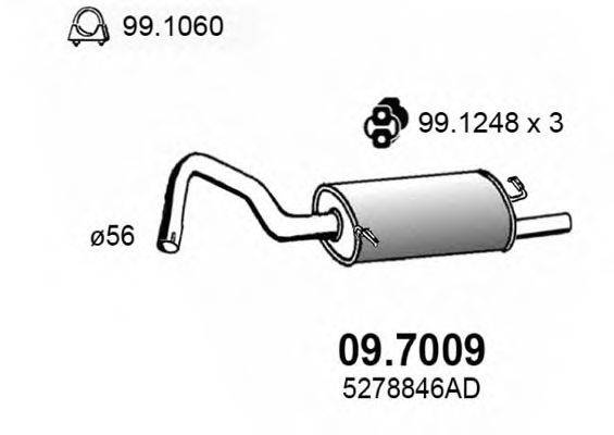 ASSO 097009 Глушник вихлопних газів кінцевий