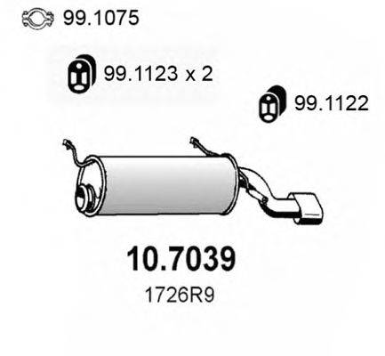 ASSO 107039 Глушник вихлопних газів кінцевий