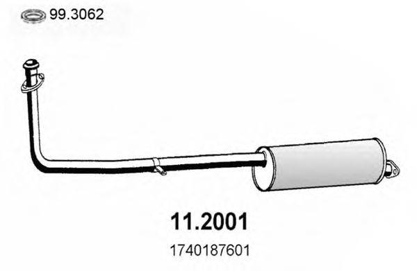 ASSO 112001 Передглушувач вихлопних газів