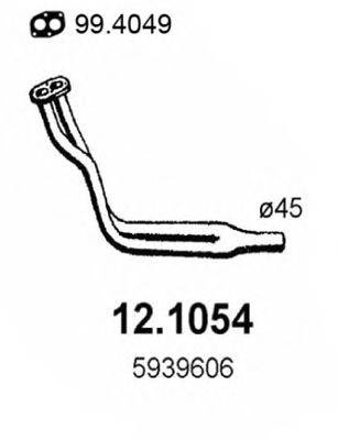 ASSO 121054 Труба вихлопного газу