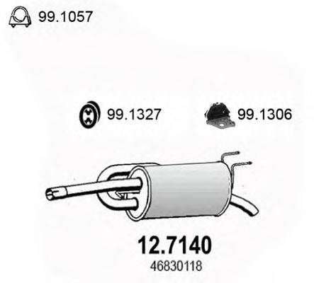 ASSO 127140 Глушник вихлопних газів кінцевий