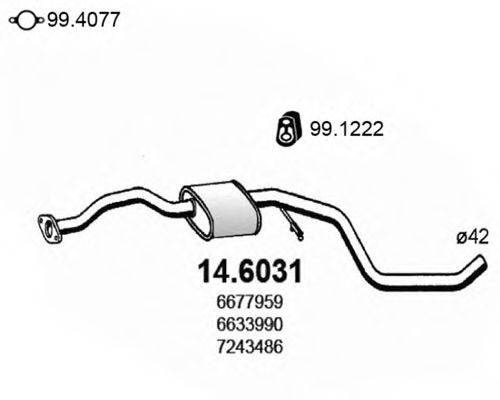 ASSO 146031 Середній глушник вихлопних газів