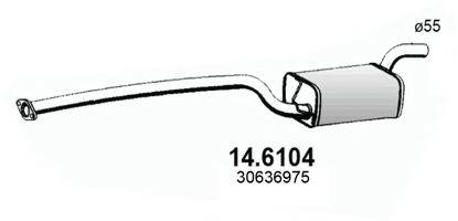 ASSO 146104 Середній глушник вихлопних газів