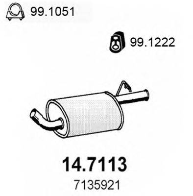 ASSO 147113 Глушник вихлопних газів кінцевий