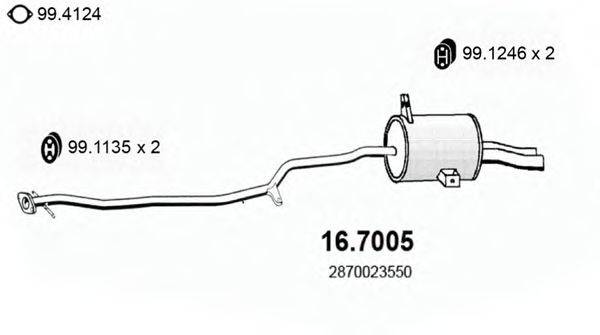 ASSO 167005 Глушник вихлопних газів кінцевий