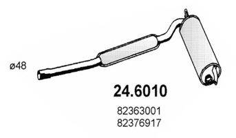 ASSO 246010 Середній глушник вихлопних газів