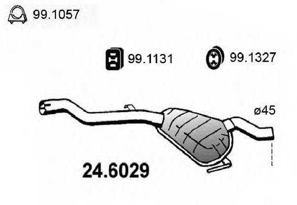 ASSO 246029 Середній глушник вихлопних газів