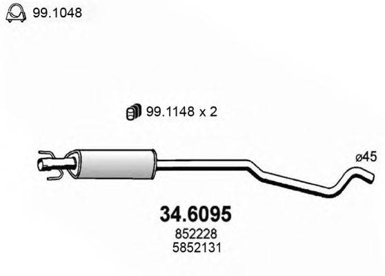 ASSO 346095 Середній глушник вихлопних газів