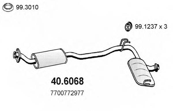 ASSO 406068 Середній глушник вихлопних газів