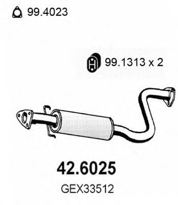 ASSO 426025 Середній глушник вихлопних газів