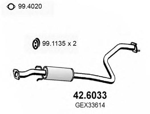 ASSO 426033 Середній глушник вихлопних газів