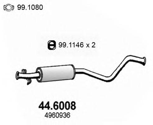 ASSO 446008 Середній глушник вихлопних газів