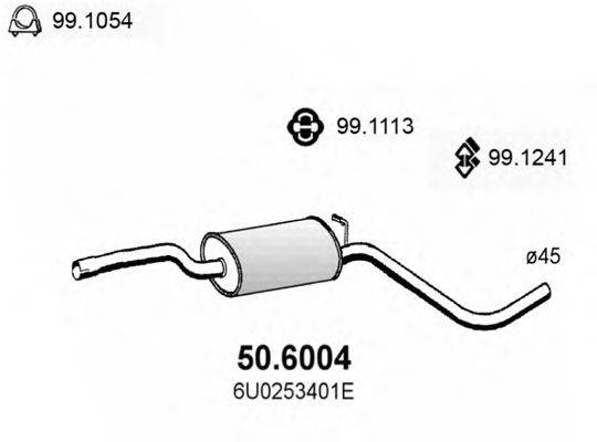 ASSO 506004 Середній глушник вихлопних газів