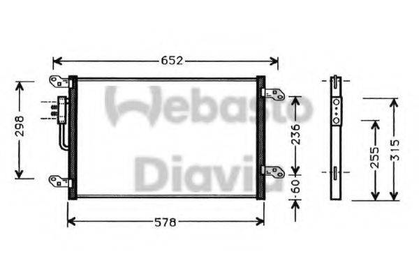 WEBASTO 82D0225307A Конденсатор, кондиціонер