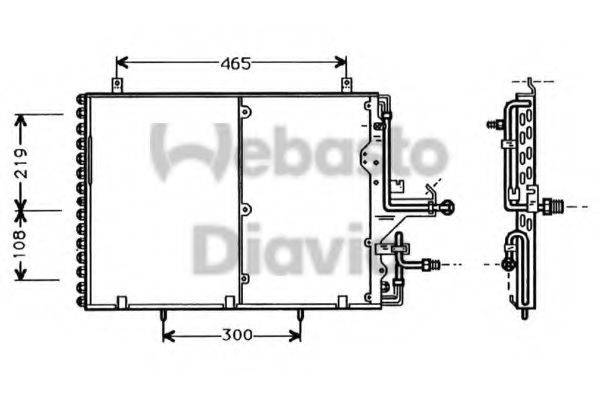 WEBASTO 82D0225324A Конденсатор, кондиціонер