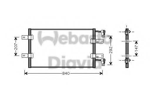 WEBASTO 82D0226181MA Конденсатор, кондиціонер