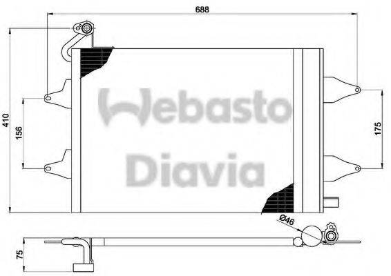 WEBASTO 82D0226190MA Конденсатор, кондиціонер