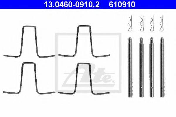 ATE 13046009102 Комплектуючі, колодки дискового гальма