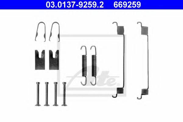 ATE 03013792592 Комплектуючі, гальмівна колодка