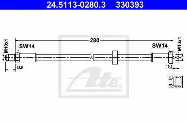 ATE 24511302803 Гальмівний шланг