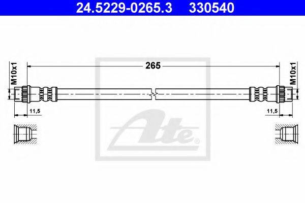 ATE 24522902653 Гальмівний шланг