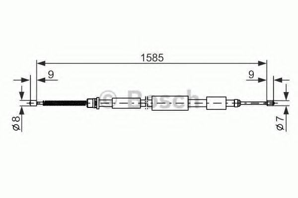 BOSCH 1987477079 Трос, стоянкова гальмівна система