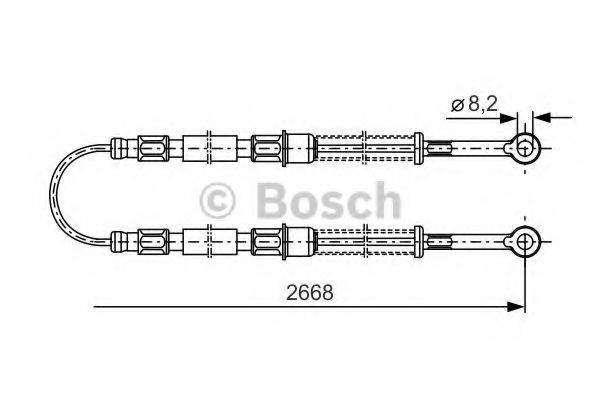 BOSCH 1987477086 Трос, стоянкова гальмівна система