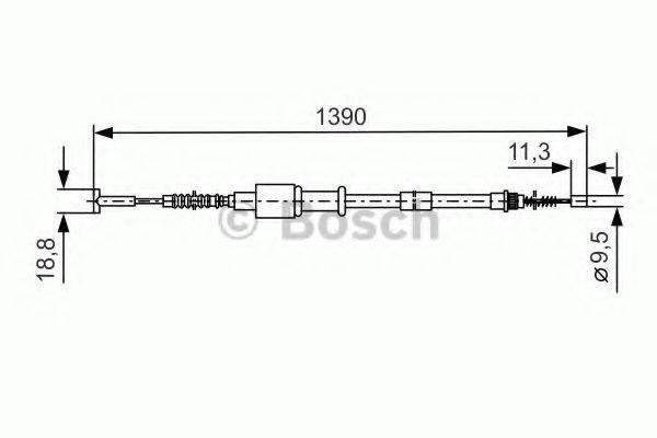 BOSCH 1987477088 Трос, стоянкова гальмівна система