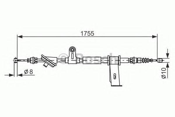 BOSCH 1987477111 Трос, стоянкова гальмівна система