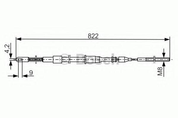 BOSCH 1987477131 Трос, стоянкова гальмівна система