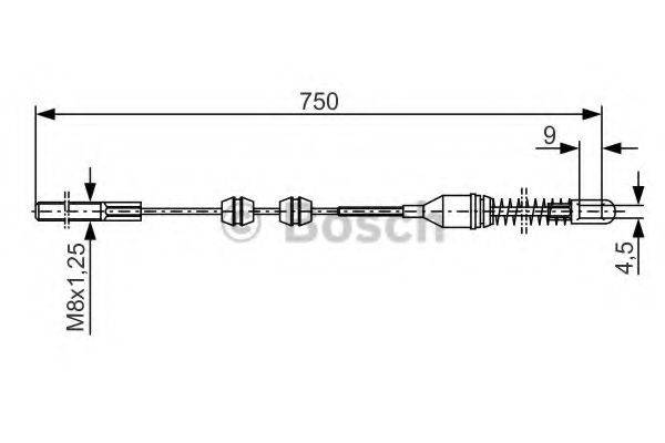 BOSCH 1987477140 Трос, стоянкова гальмівна система