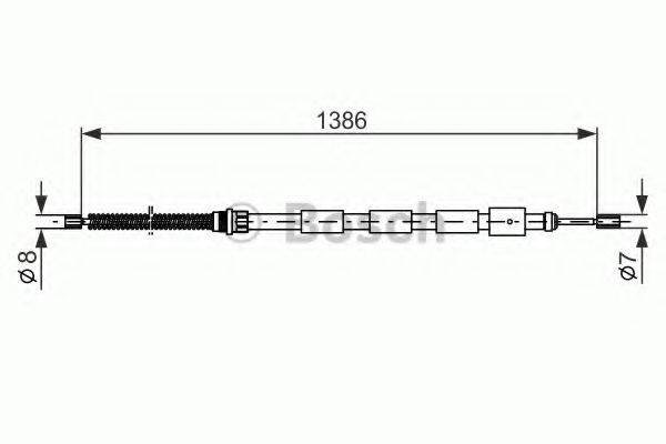 BOSCH 1987477145 Трос, стоянкова гальмівна система