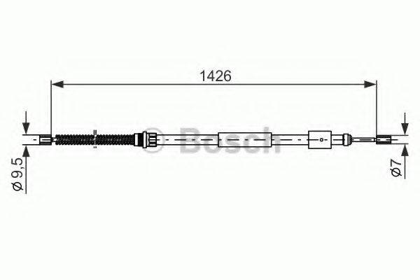 BOSCH 1987477146 Трос, стоянкова гальмівна система