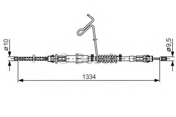 BOSCH 1987477177 Трос, стоянкова гальмівна система