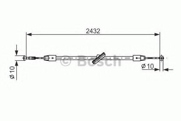 BOSCH 1987477198 Трос, стоянкова гальмівна система