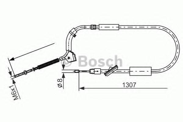 BOSCH 1987477223 Трос, стоянкова гальмівна система