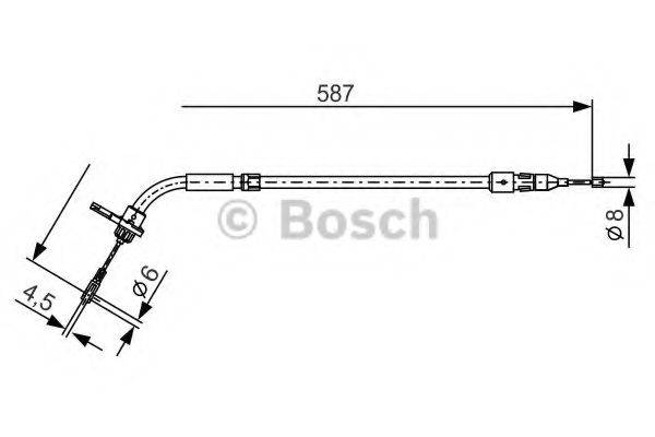 BOSCH 1987477224 Трос, стоянкова гальмівна система