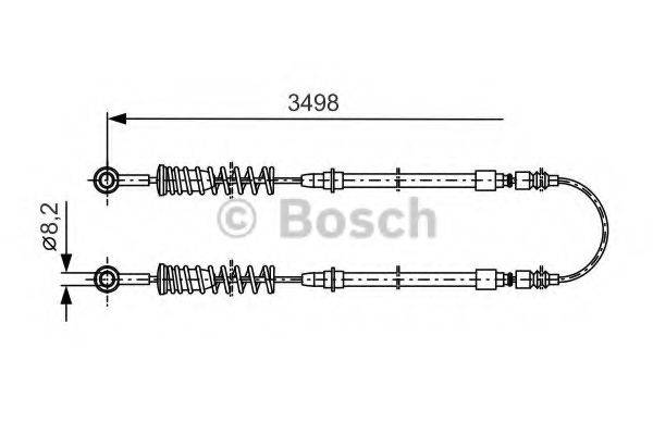 BOSCH 1987477291 Трос, стоянкова гальмівна система