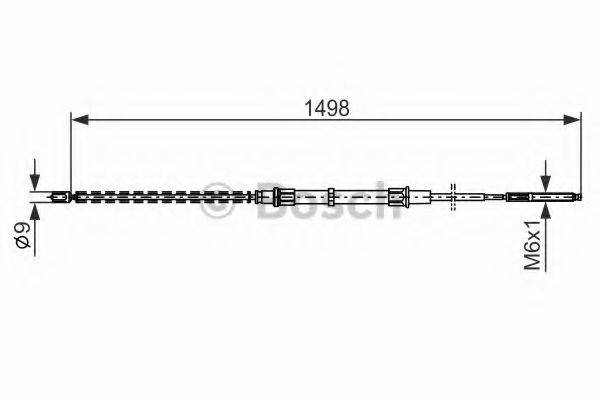 BOSCH 1987477338 Трос, стоянкова гальмівна система