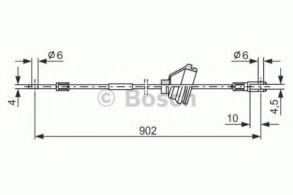 BOSCH 1987477349 Трос, стоянкова гальмівна система