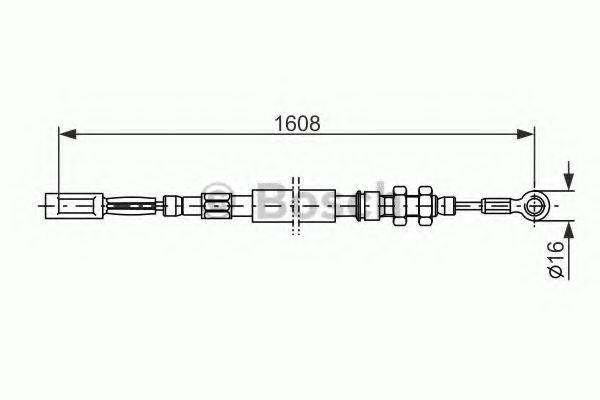 BOSCH 1987477417 Трос, стоянкова гальмівна система