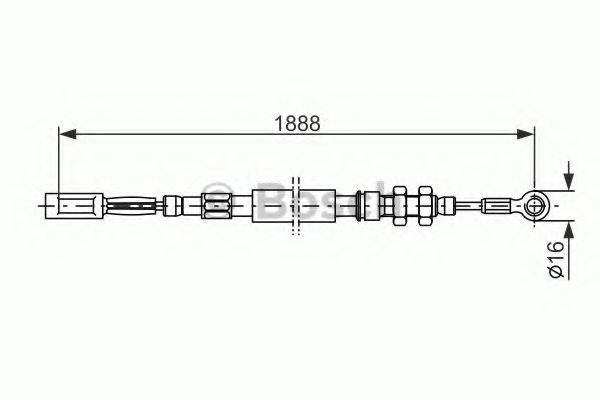 BOSCH 1987477420 Трос, стоянкова гальмівна система